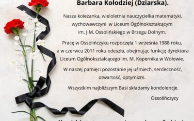 Ostatnie pożegnanie Pani Barbary Kołodziej (Dziarskiej)